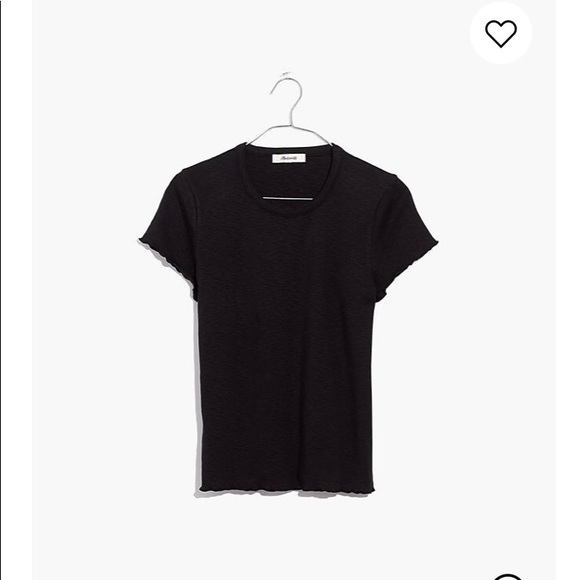 NWT MADEWELL Sheer Summer Baby Tee in black - Picture 1 of 4
